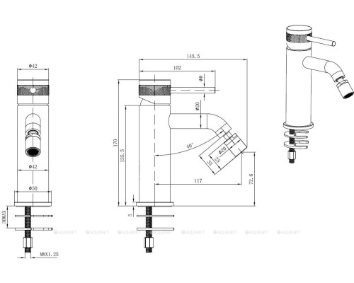 Смеситель для биде Allen Brau Priority 5.31A04-00 (с донным клапаном) хром