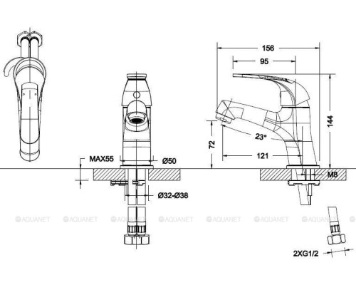 Смеситель для биде Bravat Fit F3135188CP-RUS
