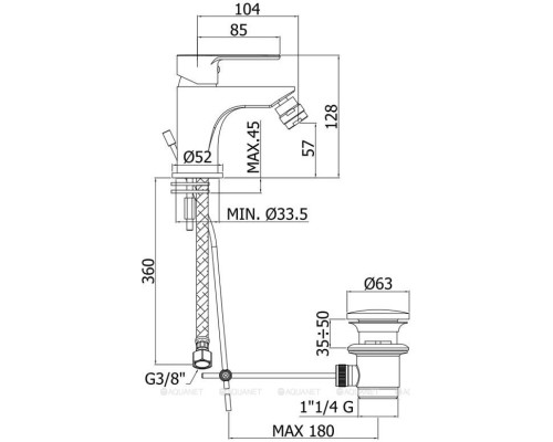 Смеситель для биде Paffoni Elle BLU135CR