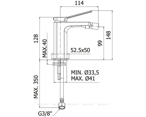 Смеситель для биде Paffoni Tilt TI131BO