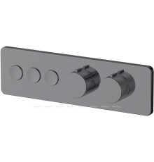 Смеситель для душа Allen Brau Liberty 5.33003-MG (с внутренней частью, 3 выхода) графит браш