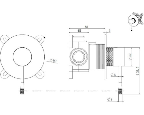 Смеситель для душа Allen Brau Priority 4.0 5.31C12-00 (с внутренней частью, 1 выход) хром