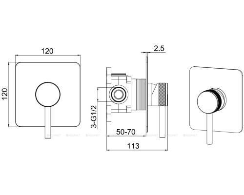 Смеситель для душа Allen Brau Priority X1 5.31012-00 (с внутренней частью, 1 выход) хром