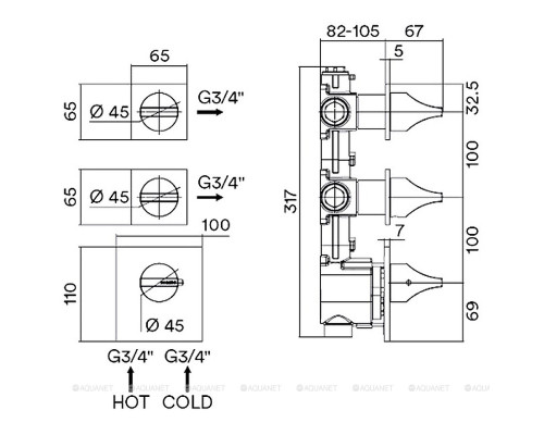 Смеситель для душа Bossini Apice Z035203.030 хром
