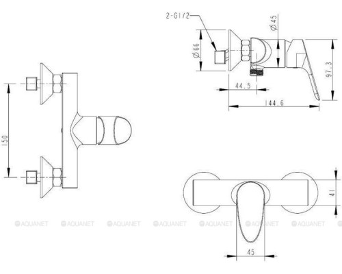 Смеситель для душа Bravat Drop F94898C