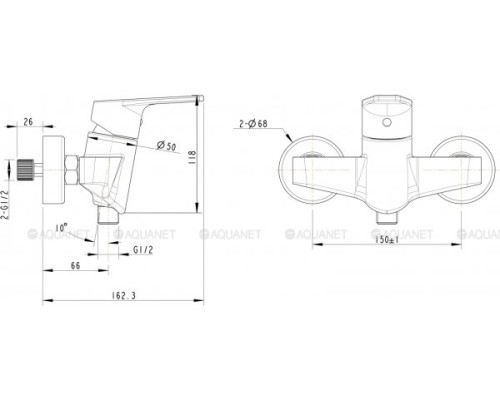 Смеситель для душа Bravat Line F95299C-1