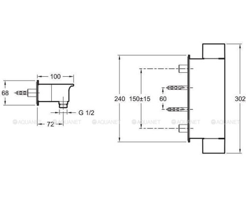 Смеситель для душа Jacob Delafon Stance E9102-CP