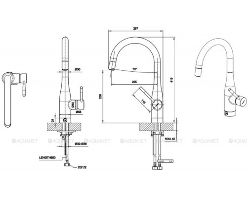 Смеситель для кухни Bravat Miranda F7164208CP-2-ENG