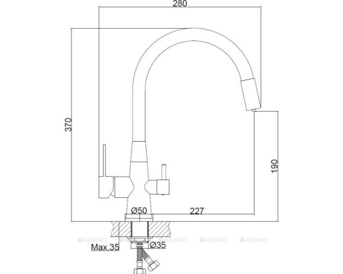 Смеситель для кухни Haiba HB76858-3 пепельный