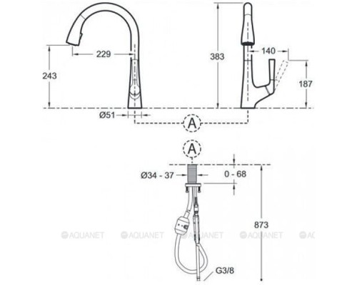 Смеситель для кухни Jacob Delafon Malleco E562-CP