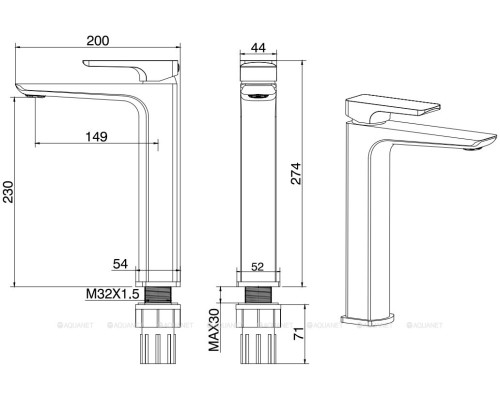 Смеситель для раковины Allen Brau Infinity 5.21002-31 черный матовый