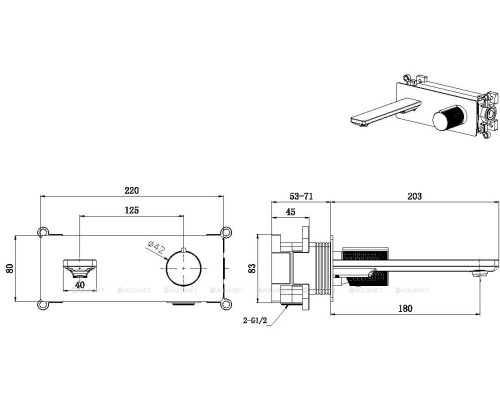 Смеситель для раковины Allen Brau Liberty 5.33004-31 (с внутренней частью) черный матовый