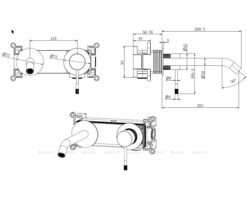 Смеситель для раковины Allen Brau Priority 4.0 5.31C03-31 (с внутренней частью) черный матовый