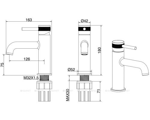 Смеситель для раковины Allen Brau Priority 5.31001-31 черный матовый