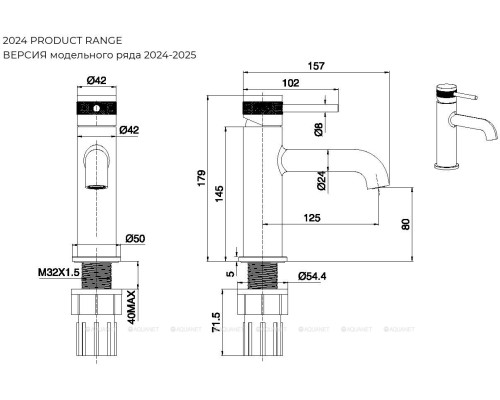 Смеситель для раковины Allen Brau Priority 5.31001-BN никель браш
