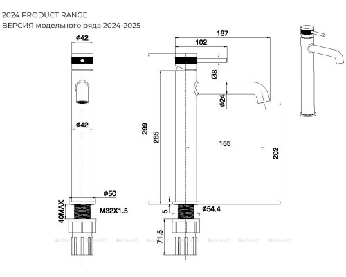 Смеситель для раковины Allen Brau Priority 5.31002-BN никель браш