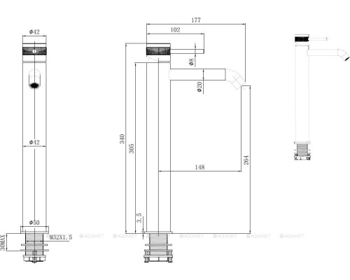 Смеситель для раковины Allen Brau Priority 5.31A02-BN никель браш