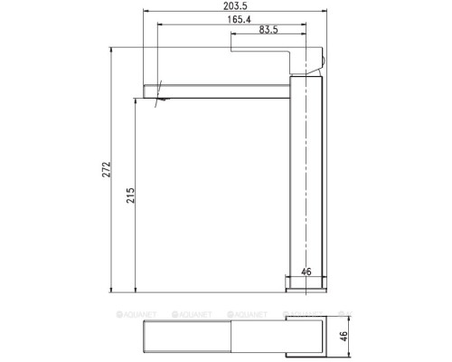 Смеситель для раковины Aquanet Blanco AF420-11W