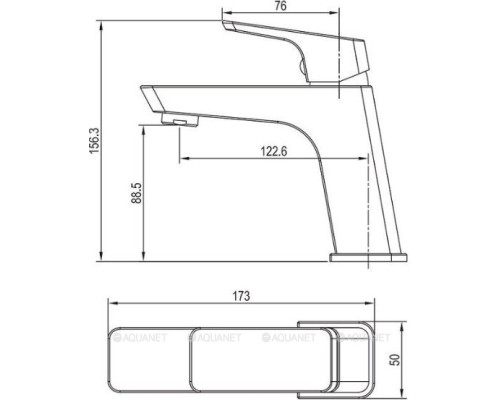 Смеситель для раковины Aquanet Gotic AF440-10B
