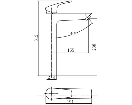 Смеситель для раковины Aquanet Static Black AF330-11B