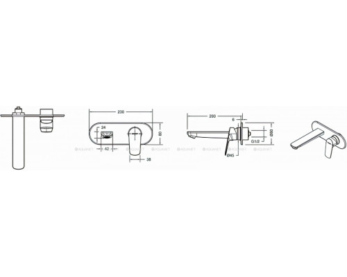 Смеситель для раковины Bravat Rhein P8429564BW-ENG