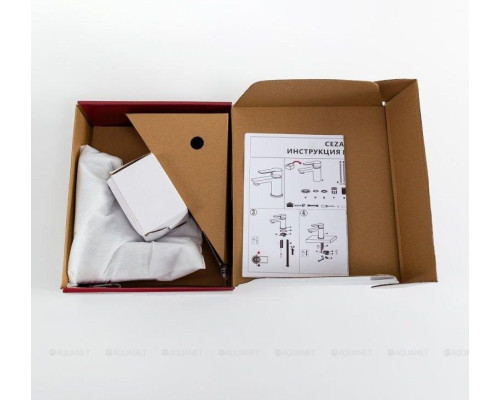 Смеситель для раковины Cezares Slider SLIDER-LS-IN сатин, с донным клапаном