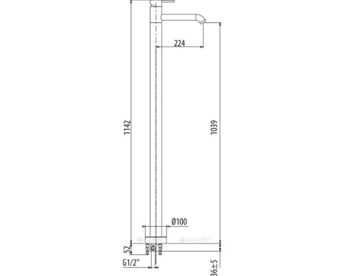 Смеситель для раковины Gattoni Circle Two A0002467960 черный матовый