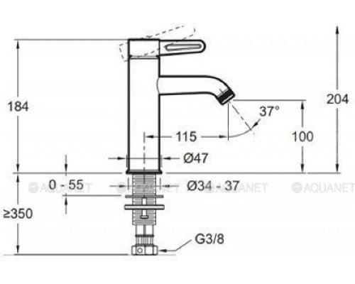 Смеситель для раковины Jacob Delafon Nouvelle Vague E78336-CAT