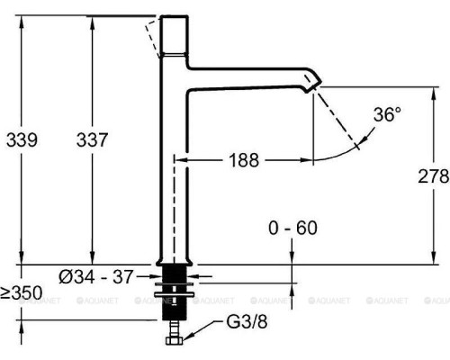 Смеситель для раковины Jacob Delafon Rivoli E24168-BL черный