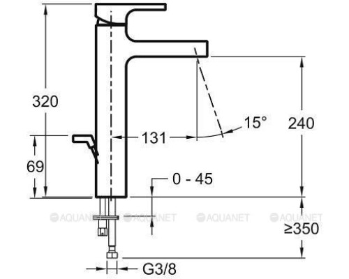 Смеситель для раковины Jacob Delafon Strayt E98340-CP