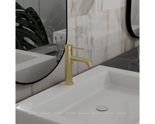 Смеситель для раковины Vincea City VBF-2C1BG брашированное золото