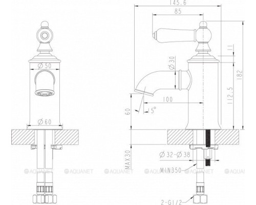 Смеситель для умывальника Bravat Art Black F175109BM черный
