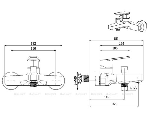 Смеситель для ванны Allen Brau Eclipse 5.E1003-00 хром