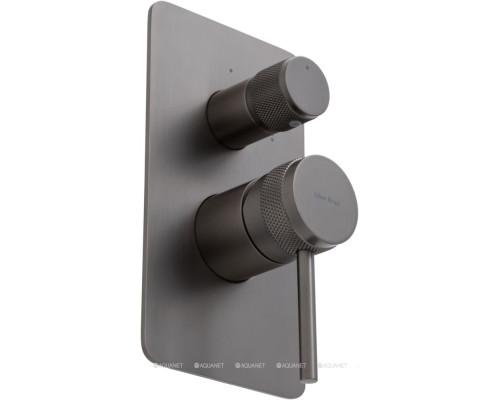 Смеситель для ванны Allen Brau Priority 5.31011-MG (с внутренней частью, 2 выхода) графит браш