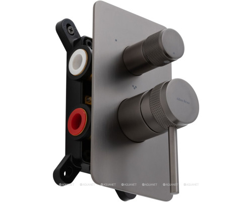 Смеситель для ванны Allen Brau Priority 5.31A11-MG (с внутренней частью, 3 выхода) графит браш