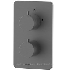 Смеситель для ванны Allen Brau Priority 5.3U123-MG (с внутренней частью, 3 выхода) графит браш