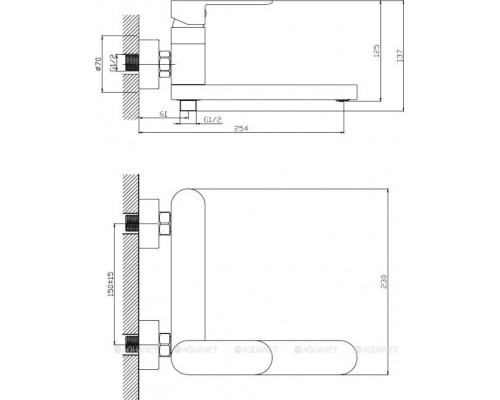 Смеситель для ванны Haiba HB61590-7 черный
