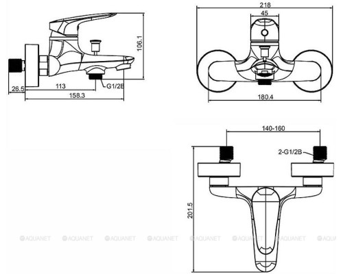 Смеситель для ванны Jacob Delafon Elite E32909-CP хром