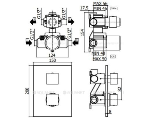 Смеситель для ванны Paffoni Level LEQ519NO/M (с внутренней частью) черный матовый