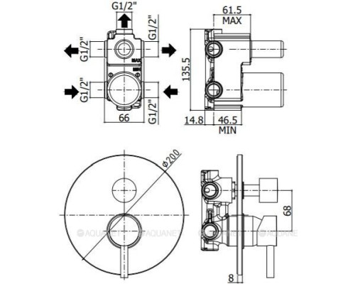 Смеситель для ванны Paffoni Stick SK018CR хром (с внутренней частью)