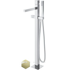 Смеситель для ванны с душем Cezares CZR-B-VDPQ-SR золото