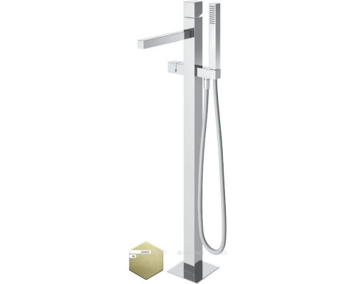 Смеситель для ванны с душем Cezares CZR-B-VDPQ-SR золото