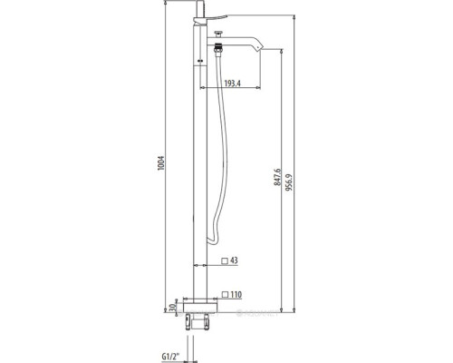 Смеситель для ванны с душем Gattoni ELY A0002467961 хром