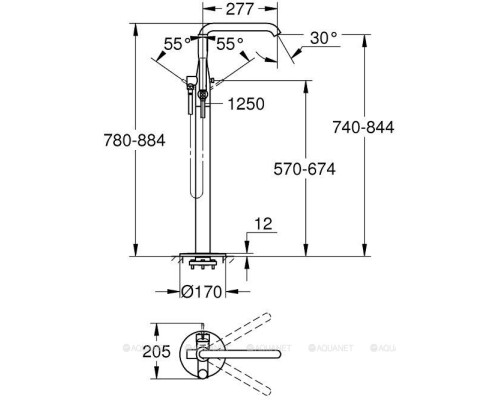 Смеситель для ванны с душем Grohe Essence 23491001