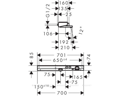 Смеситель для ванны с душем Hansgrohe ShowerTabletSelect 700 13183000