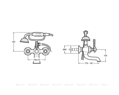 Смеситель для ванны с душем Jacob Delafon Cleo1889 E24313-BGG