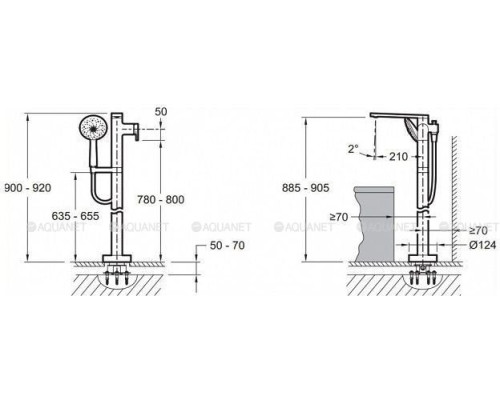 Смеситель для ванны с душем Jacob Delafon Composed E73087-CP