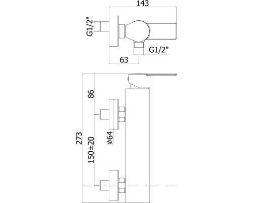 Смеситель для ванны с душем Paffoni Tango TA168CR