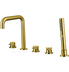 Смеситель на борт ванны Allen Brau Priority 5.31007-GB (с внутренней частью) золото браш