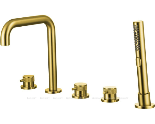 Смеситель на борт ванны Allen Brau Priority 5.31007-GB (с внутренней частью) золото браш